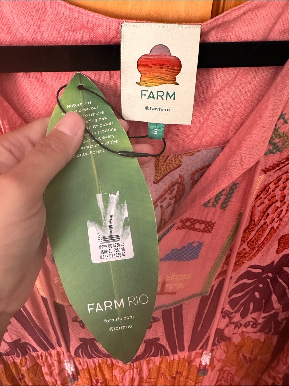 NWT FARM RIO Ainika Printed Tiered Maxi Dress Sz S - Picture 15 of 15
